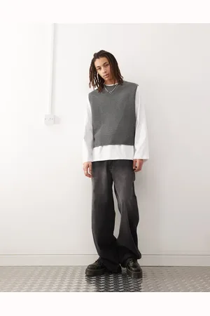 COLLUSION Knitted oversized vest in