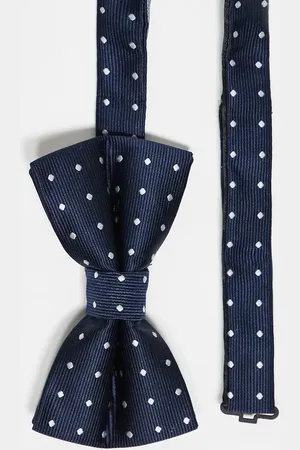 French Connection French Connection polka dot bow tie in and white