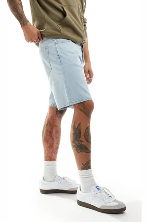 Weekday Space relaxed fit denim shorts in light wash