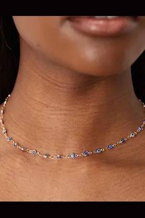 ASOS Short necklace with eye chain in tone