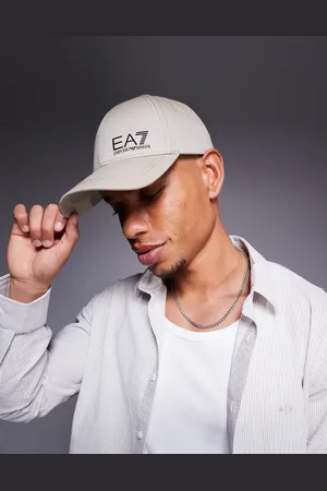 EA7 Armani logo baseball cap in beige