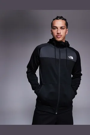 The North Face Reaxion full zip logo hoodie in
