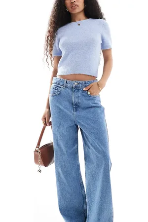 ONLY Maisie low waisted baggy wide leg jeans in light