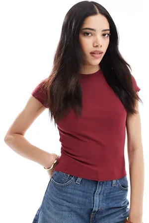Bershka Baby tee in cherry
