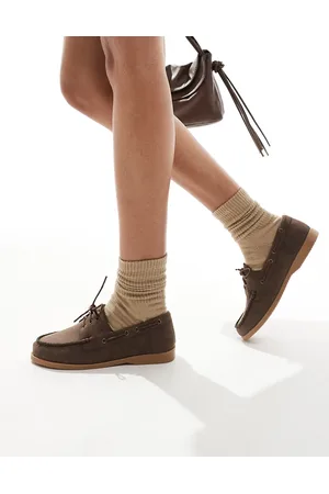 London Rebel Lace up boat shoes in