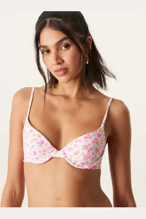Kulani Kinis Flamingo flora underwire bikini top in light