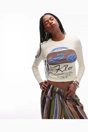 Topshop Graphic licence Paul Klee long sleeve baby tee in