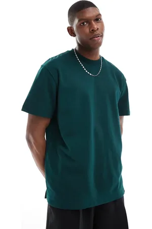 Bershka Heavy weight oversized t-shirt in dark