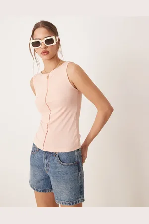 AWARE Seam front jersey top in light