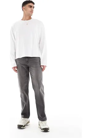 ASOS Straight leg jeans with vintage tint in washed