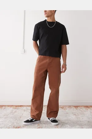 Vans Drill chore loose fit carpenter trousers with vintage wash in mid