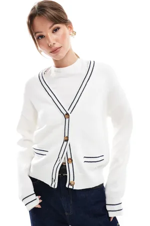 Pimkie Contrast trim pocket cardigan in