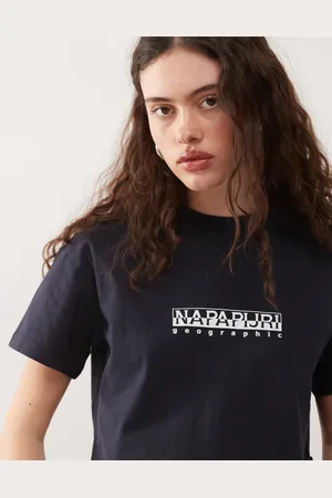 Napapijri Box logo cropped t-shirt in