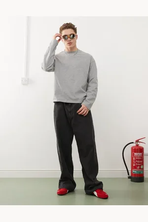 Weekday Boxy fit long sleeve t-shirt in melange