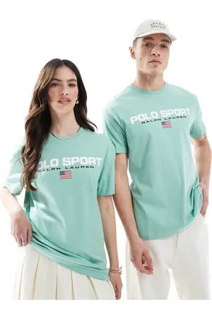Ralph Lauren Sport capsule unisex large chest flag logo t-shirt classic oversized fit in light