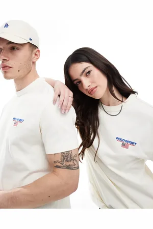 Ralph Lauren Sport capsule unisex small chest logo heavyweight t-shirt in cream