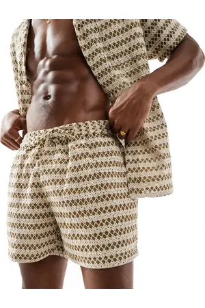Aray Crochet beach short co-ord in olive
