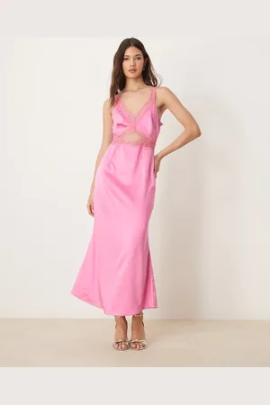 Never Fully Dressed Mimi lace cut-out slip midaxi dress in