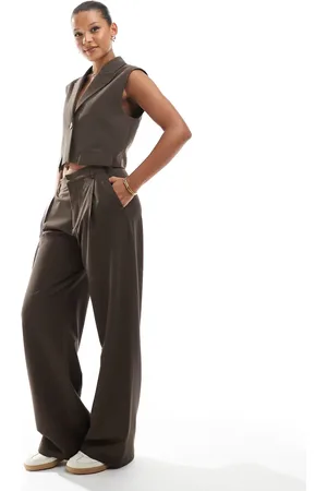 Pull&Bear Tailored wide leg trouser co-ord in