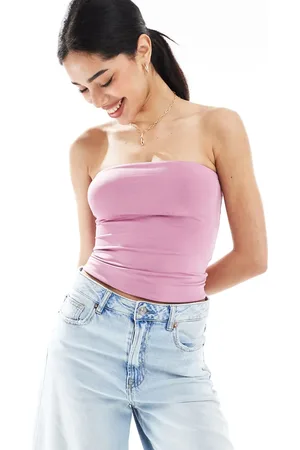 Bershka Polyamide bandeau top in light