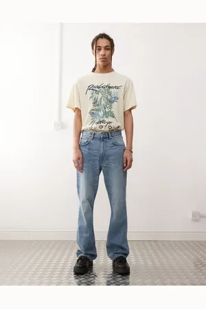 Weekday Mercury wide leg flare jeans in wash