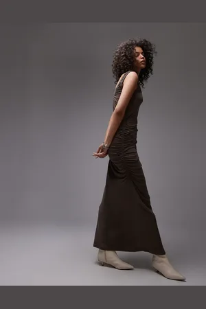Topshop Slinky scoop neck maxi dress in