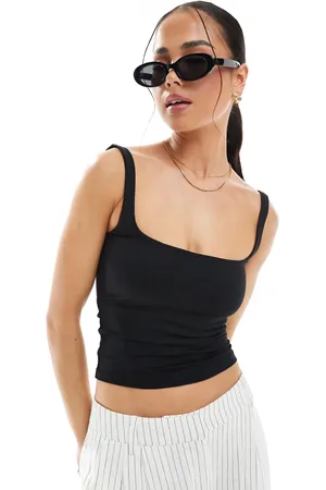 Bershka Shaping square neck cami in