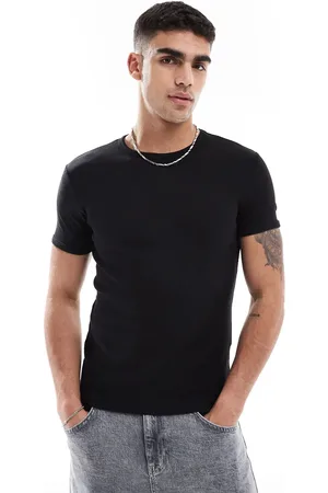 Bershka Slim fit rib t-shirt in