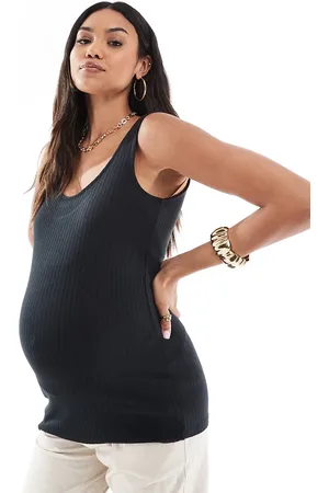 Mama;licious Mamalicious Maternity ribbed jersey tank top in