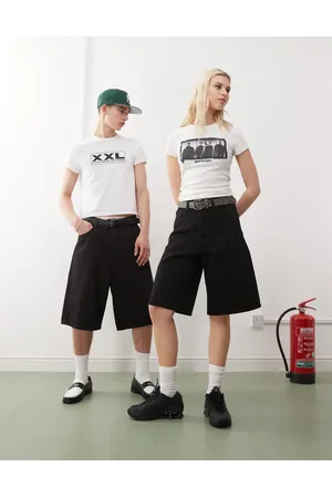 Weekday Astro Unisex baggy denim shorts in