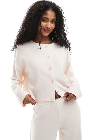 Miss Selfridge Soft rib cardigan in light