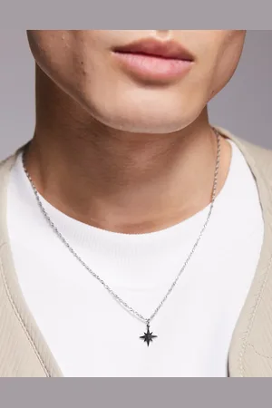 ASOS Waterproof stainless steel chain necklace with star pendant in tone
