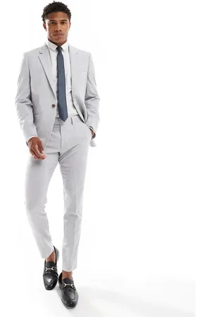 ASOS New skinny suit trousers in crosshatch texture