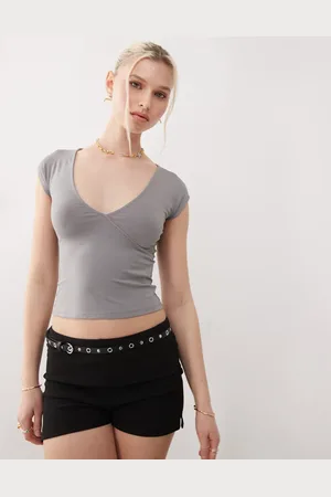 Motel Dolores wrap v-neck top in