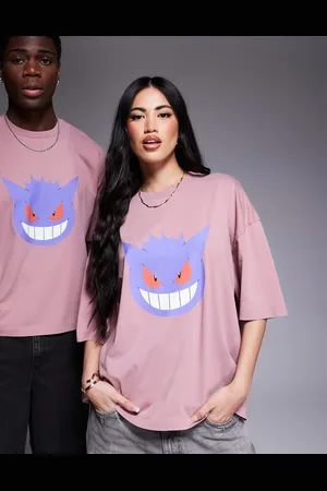 ASOS Pokemon unisex boxy oversized t-shirt with Gengar print in washed