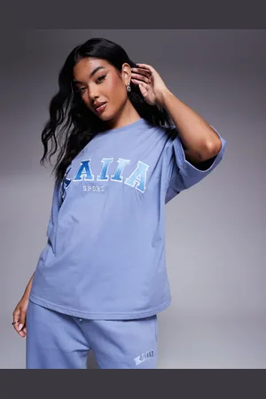 Kaiia Sport embroidered logo t-shirt co-ord in light