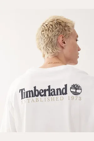 Timberland Oversized backprint logo t-shirt in off