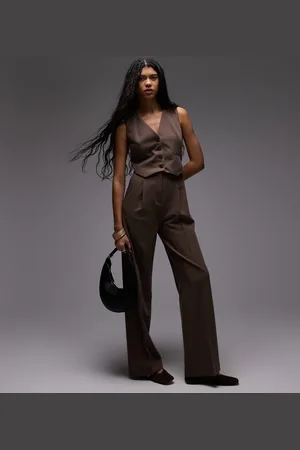 MANGO High neck belted jumpsuit in