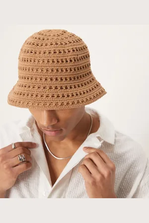 ASOS Knitted bucket hat in camel