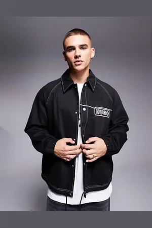 Hugo Blue Bujo collared jacket in