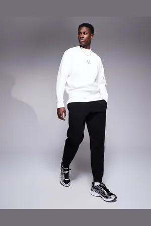Armani Exchange Logo cuffed joggers in