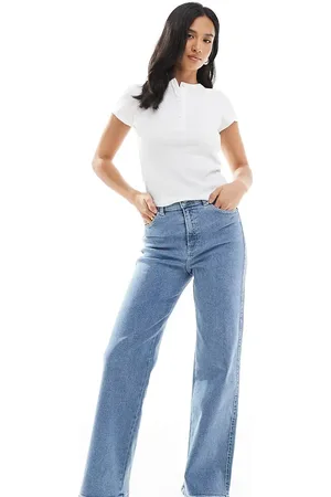Dr Denim Moxy straight leg jeans in cape light plain wash