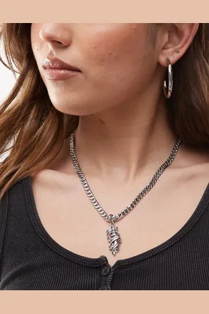 ED HARDY Death before dishonor dagger pendant necklace