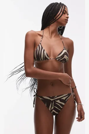 & OTHER STORIES Side tie bikini bottom in zebra print