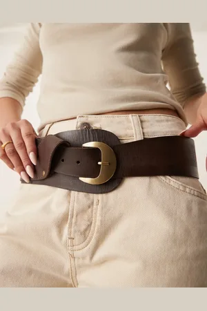 Free People Jericho side buckle belt in dark