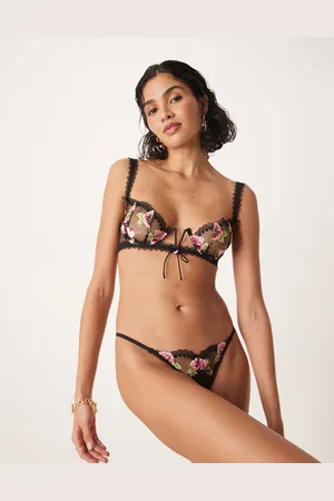 For Love & Lemons Love Garden thong panty co-ord in multi
