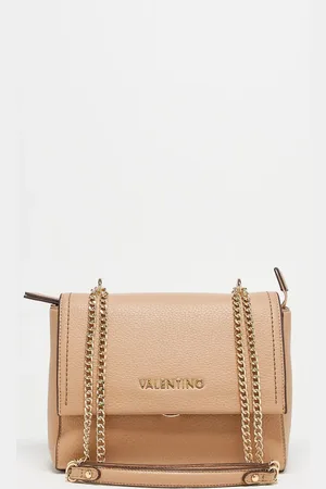 VALENTINO Valentino samantha contrast stitch detail crossbody bag in tan