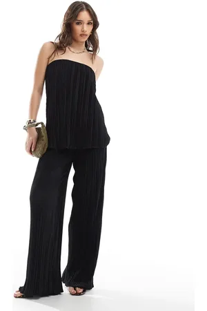 4th & Reckless Plisse bandeau top co-ord in