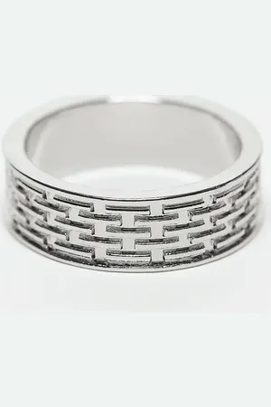 ASOS Band ring with tight chain design in tone