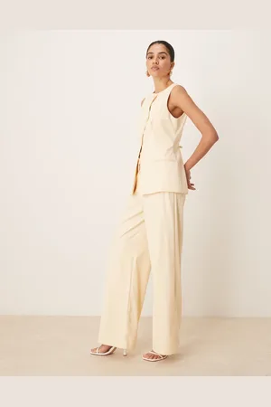 Six Stories Tailored trouser co-ord in lemon